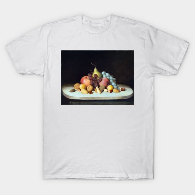 Robert Seldon Duncanson Still Life with Fruit and Nuts T-Shirt by pdpress